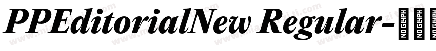 PPEditorialNew Regular字体转换